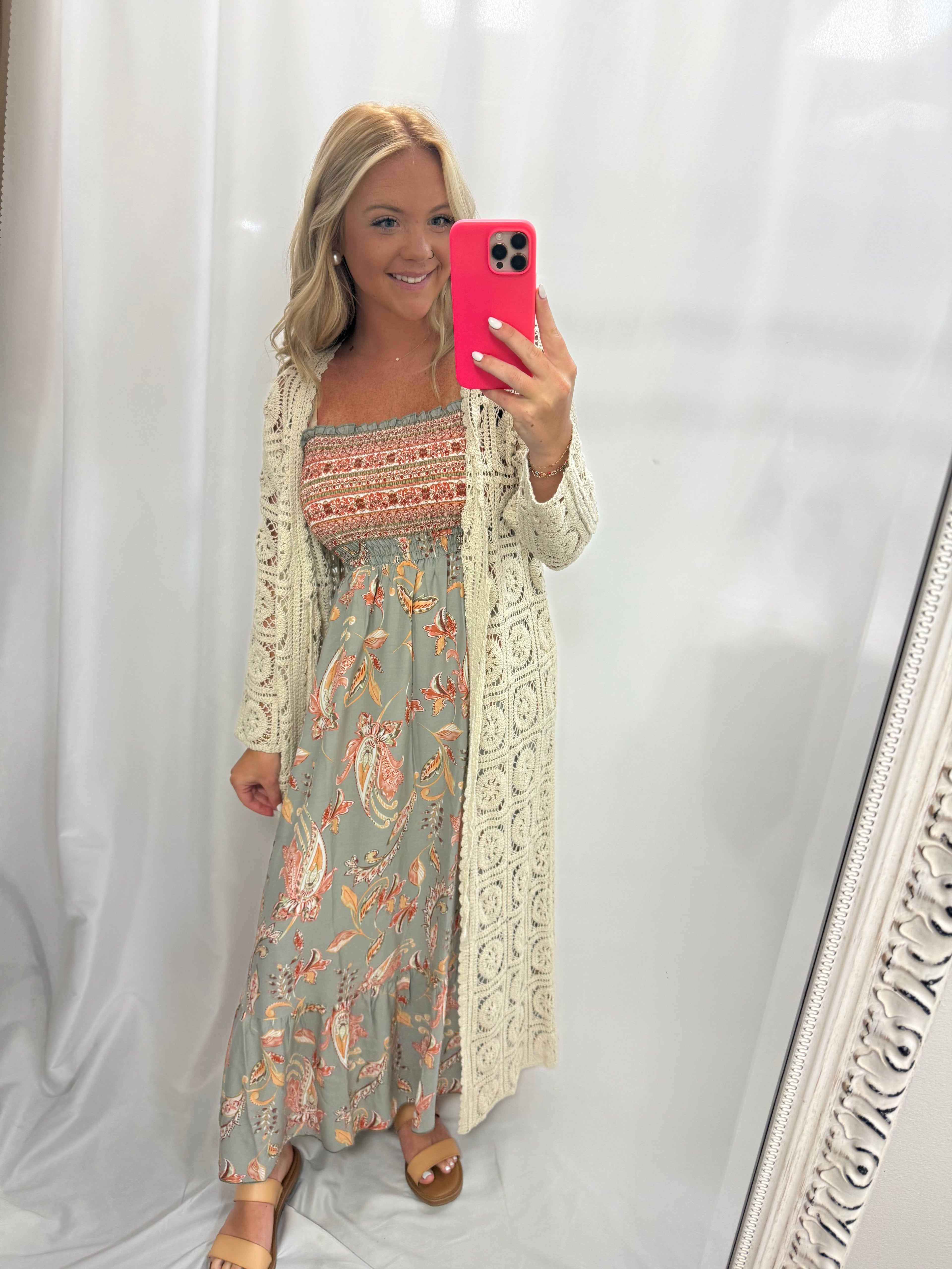 Long Sleeve Crochet Cardigan