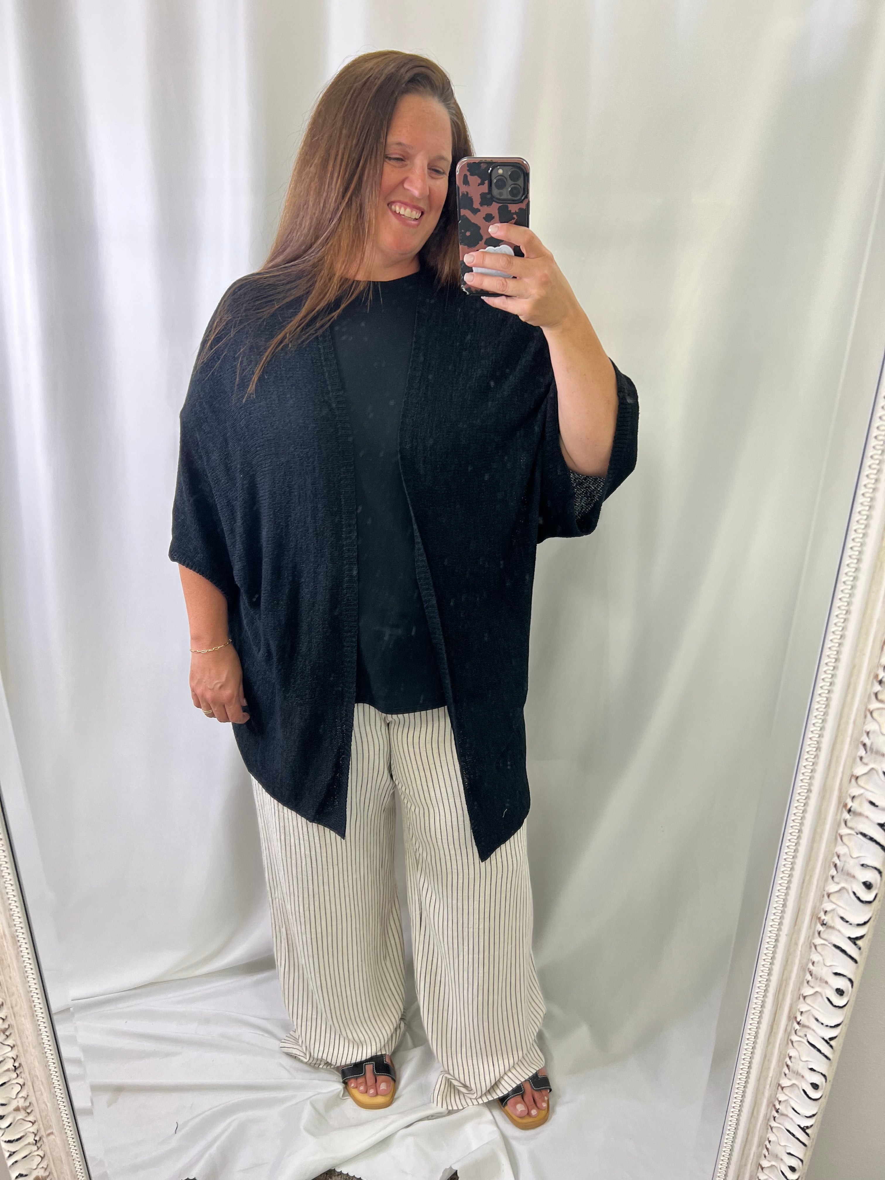 Light Weight Dolman Short Sleeve Cardigan