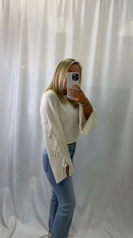 Ribbon Tied Detail Sweater