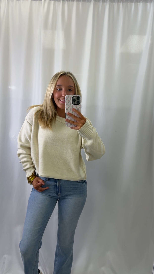 Cropped Oversized Sweater