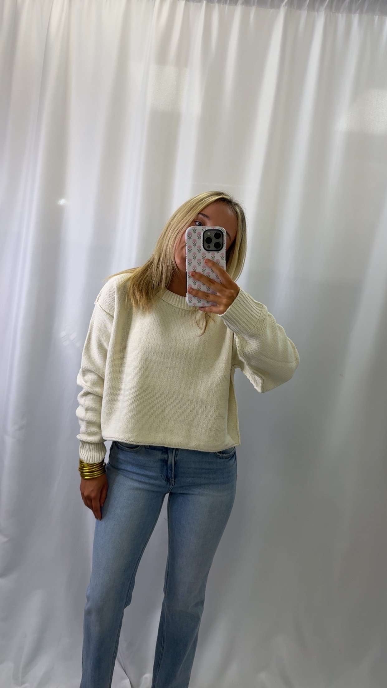 Cropped Oversized Sweater