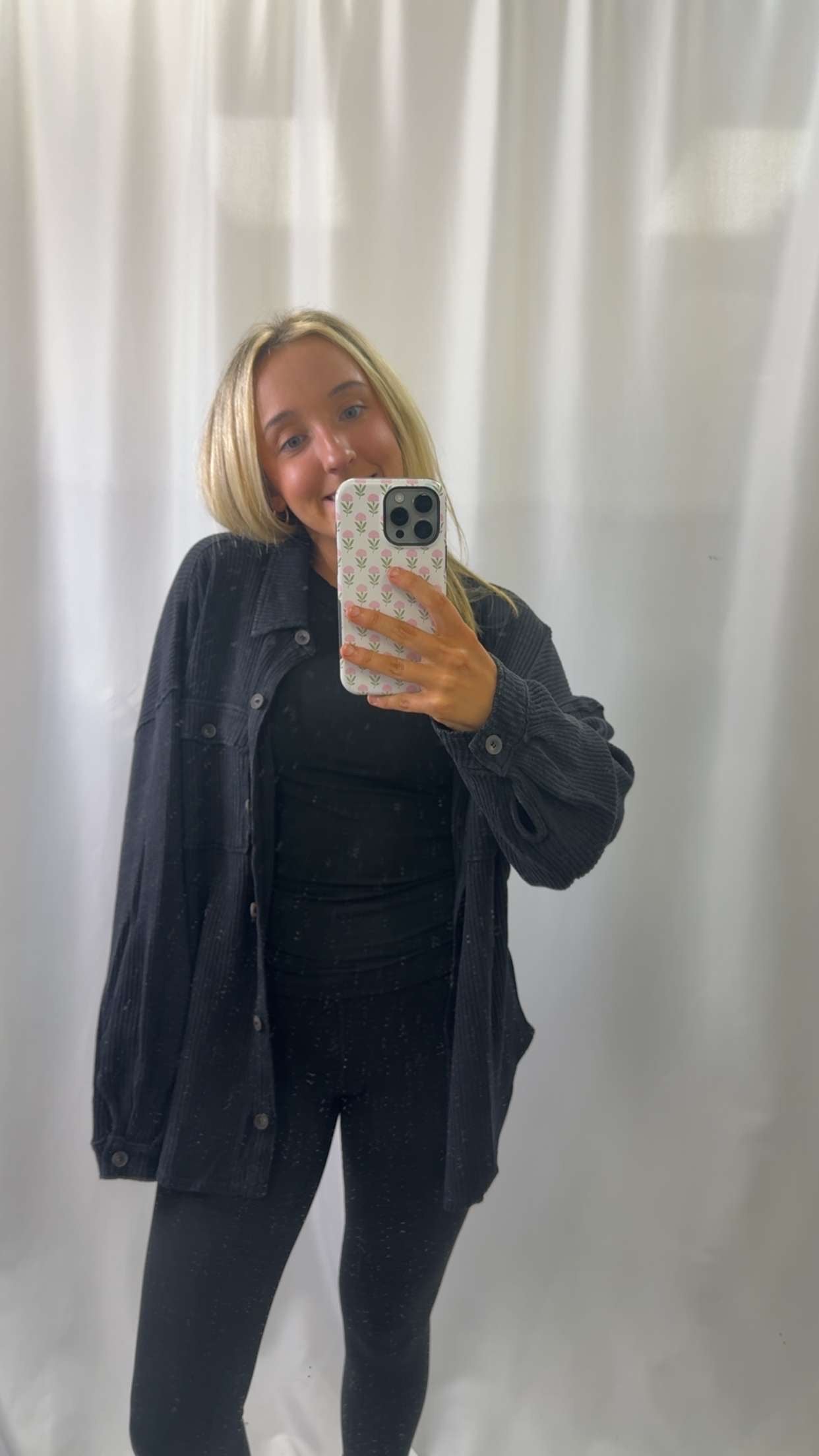 Waffle Button Up Shacket