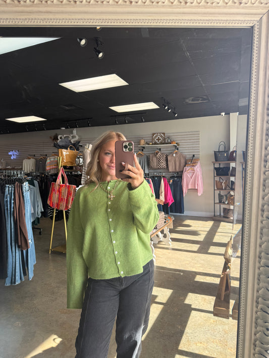 Avocado Cardigan