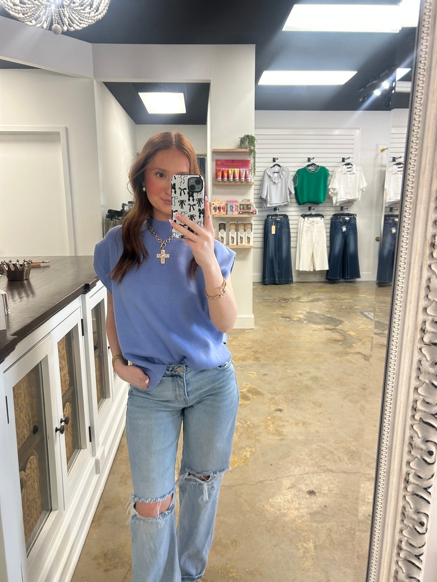 Mock Neck Muscle Sweater