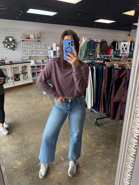 Striped Raglan Top