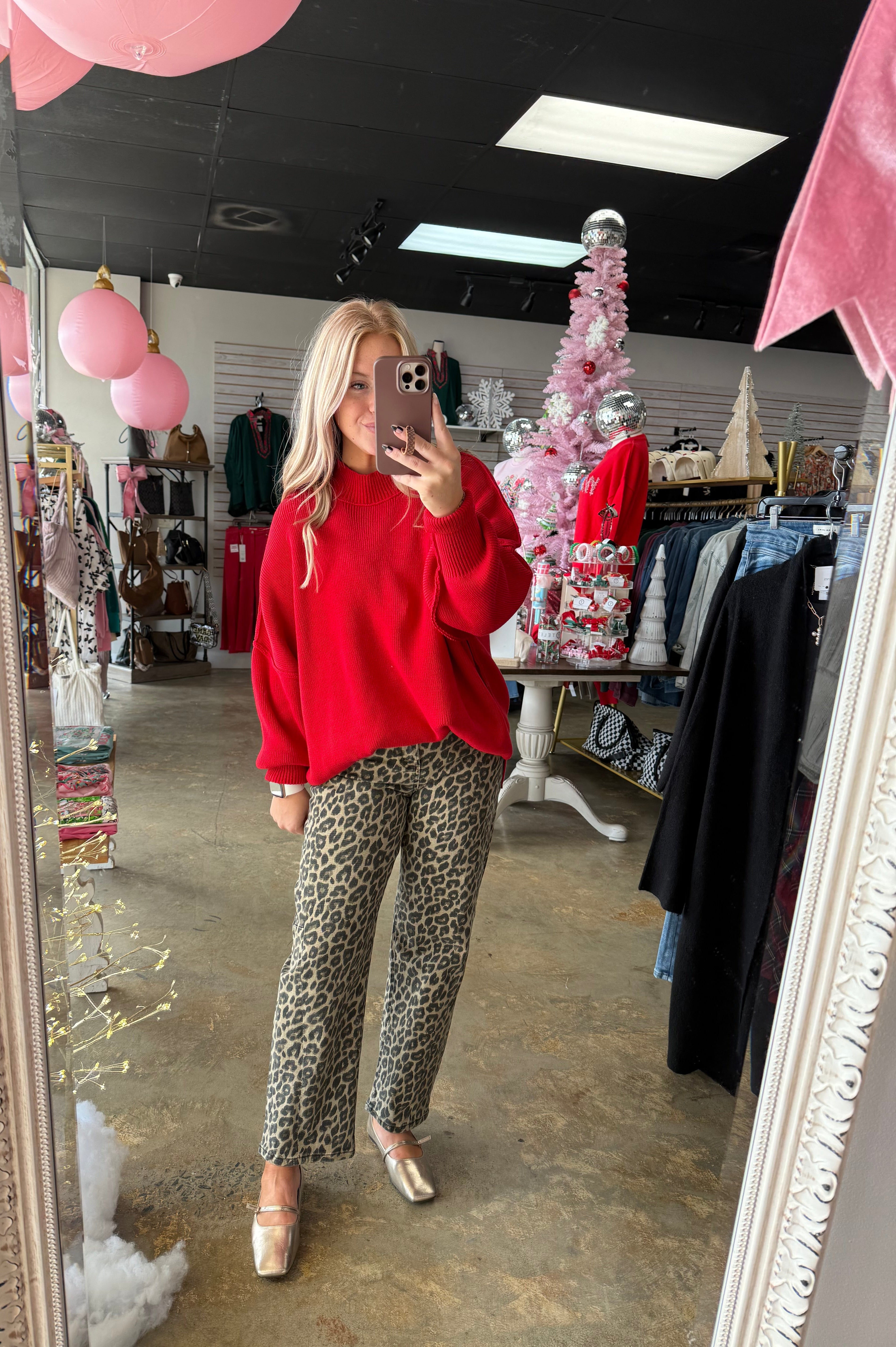 Leopard Ankle Barrel Pants