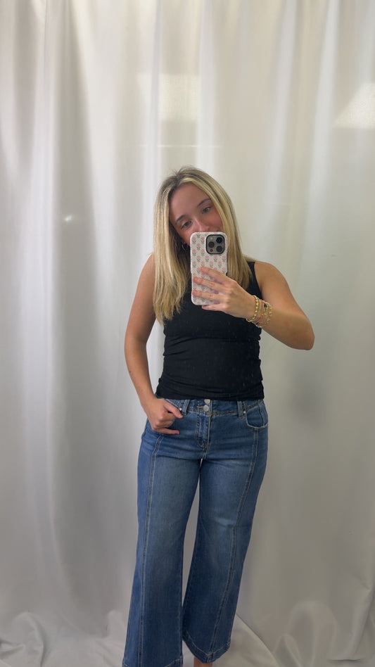HR Crop Detail Jeans