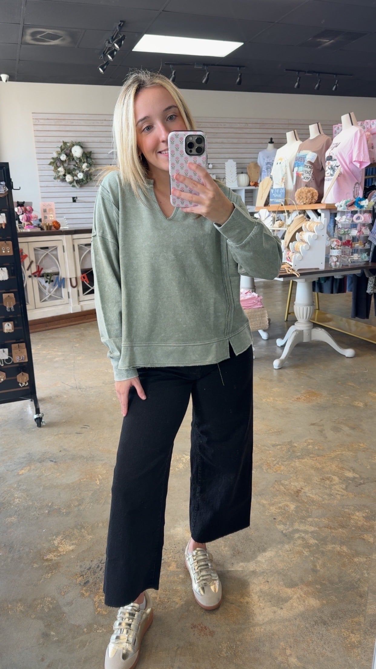Exposed Seam Knit Top