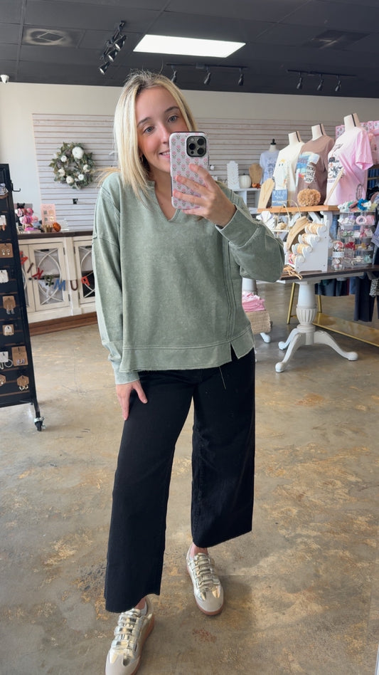 Exposed Seam Knit Top