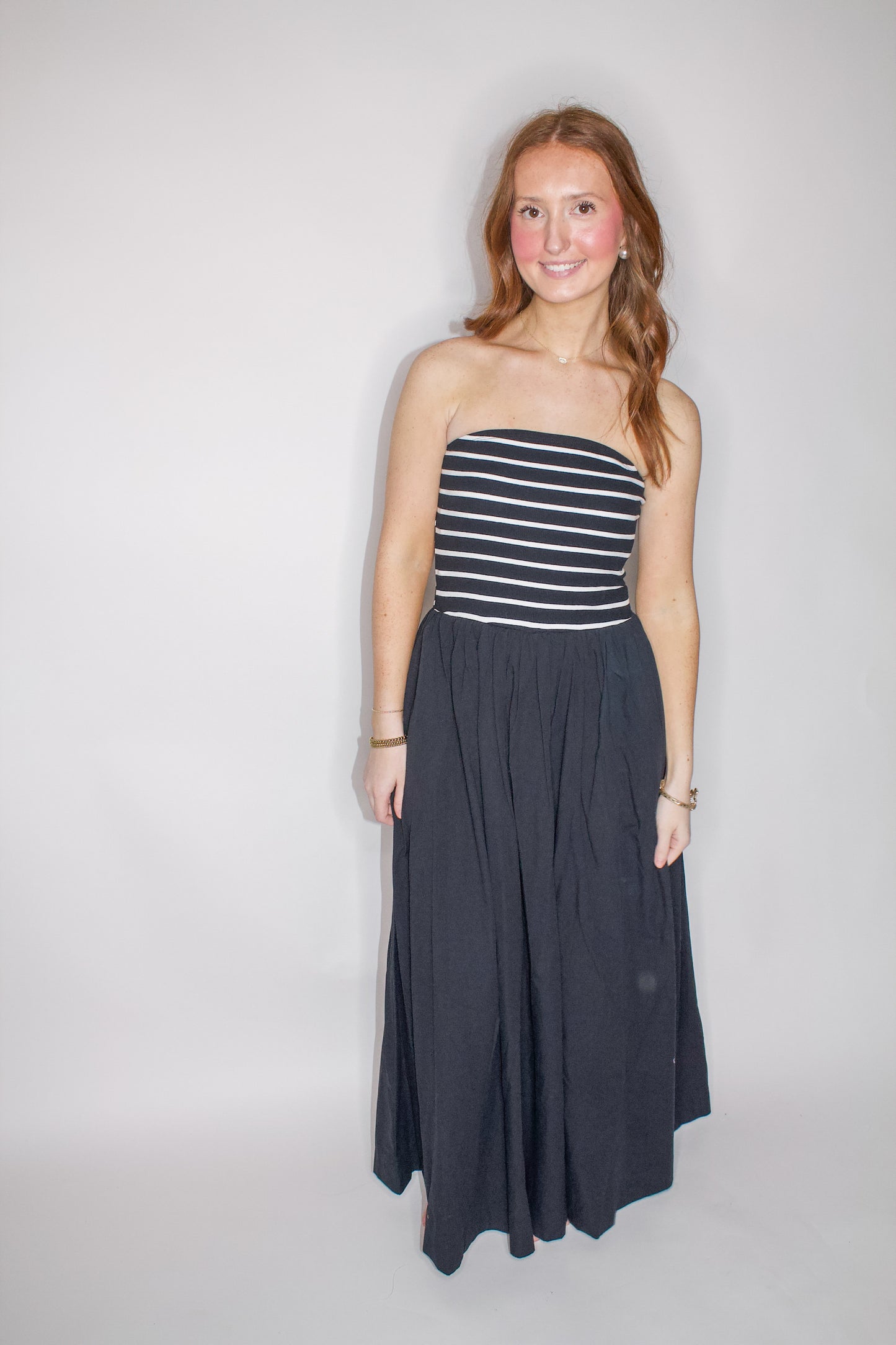 The Seaside Stripe Midi Dress