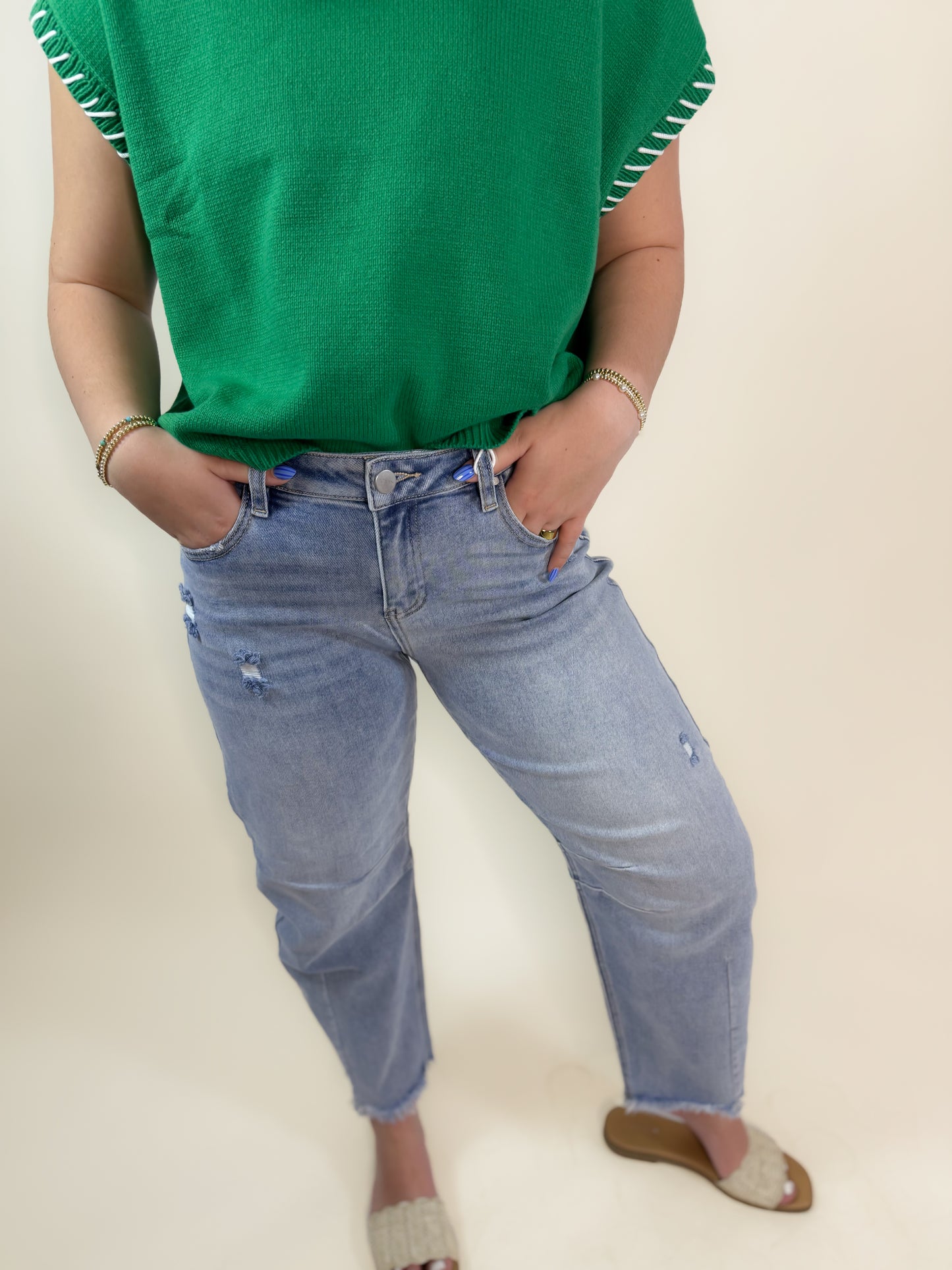 Stitch Oversize Sweater Vest