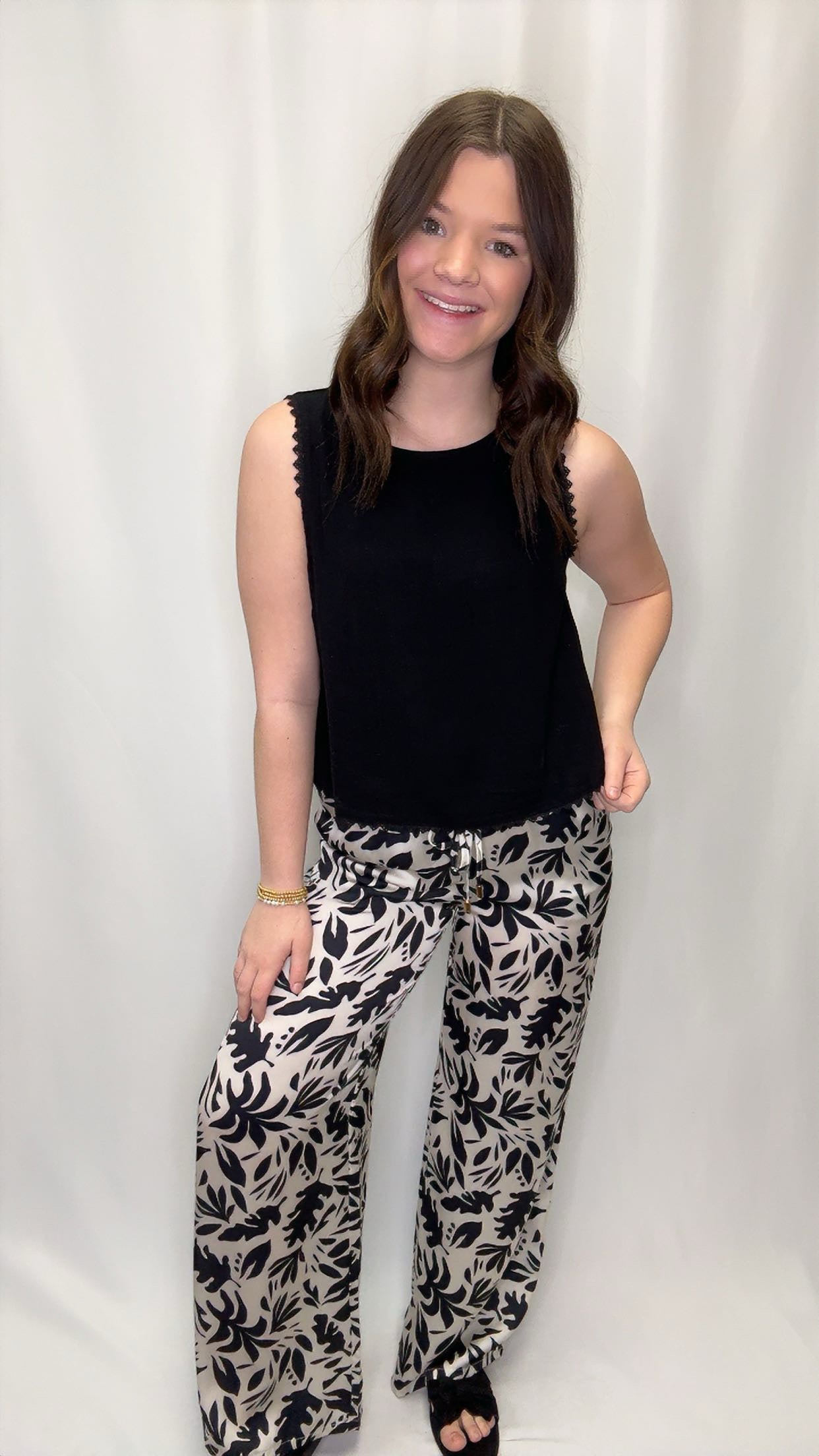 Palms Satin HW Pants