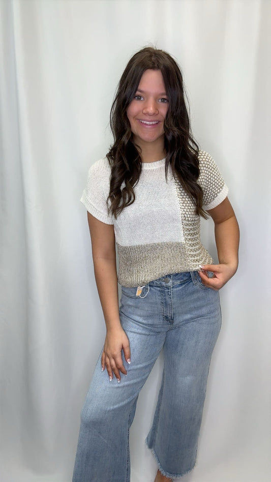 Colorblock Short Sleeve Top