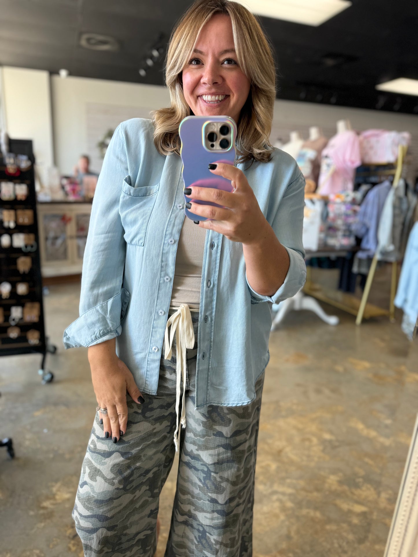 Washed Denim Still Shirt