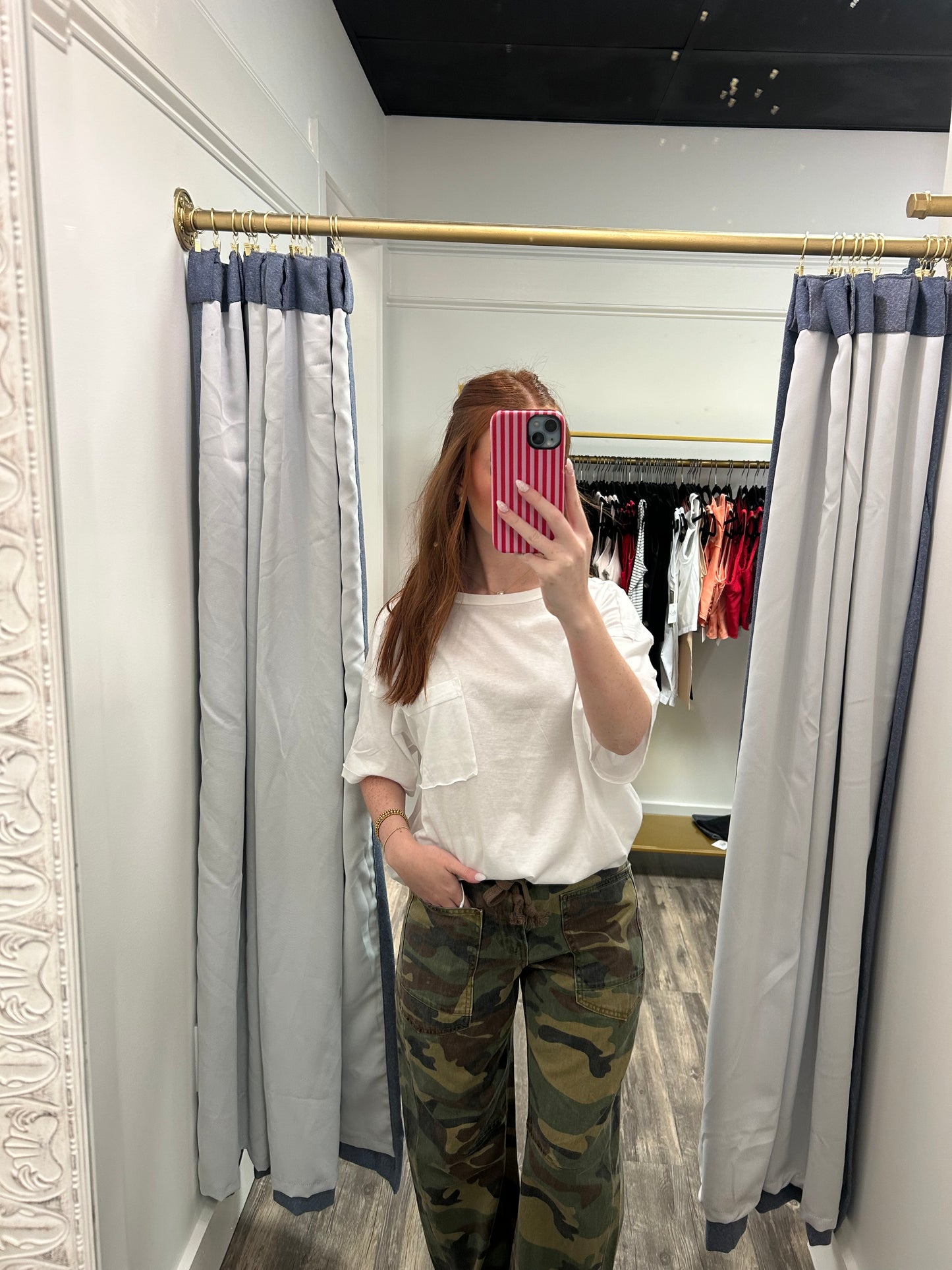 Camo Slouch Barrel Jean