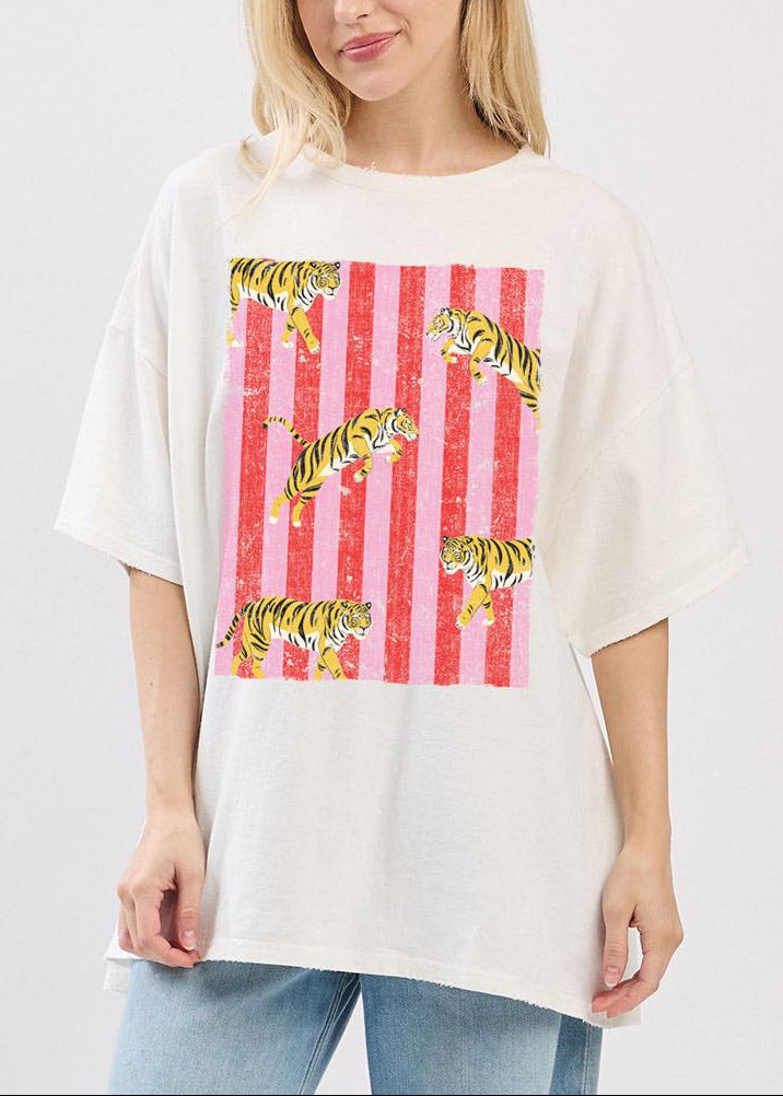 Distressed Tiger Tee