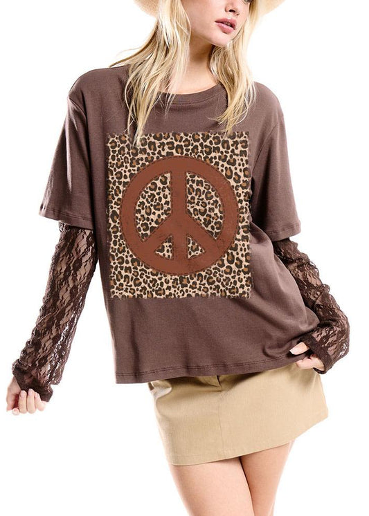 Leopard Lace Vintage Tee