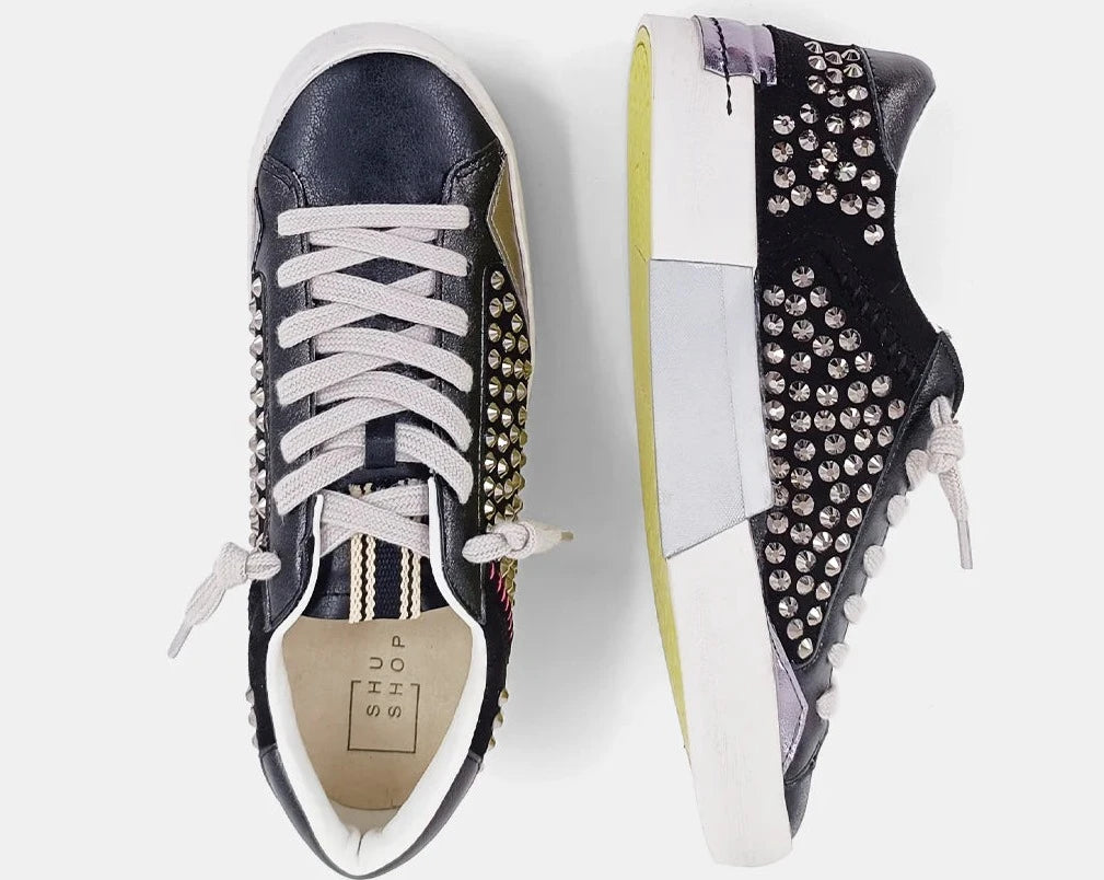 Black "Studded" Ruby Sneaker