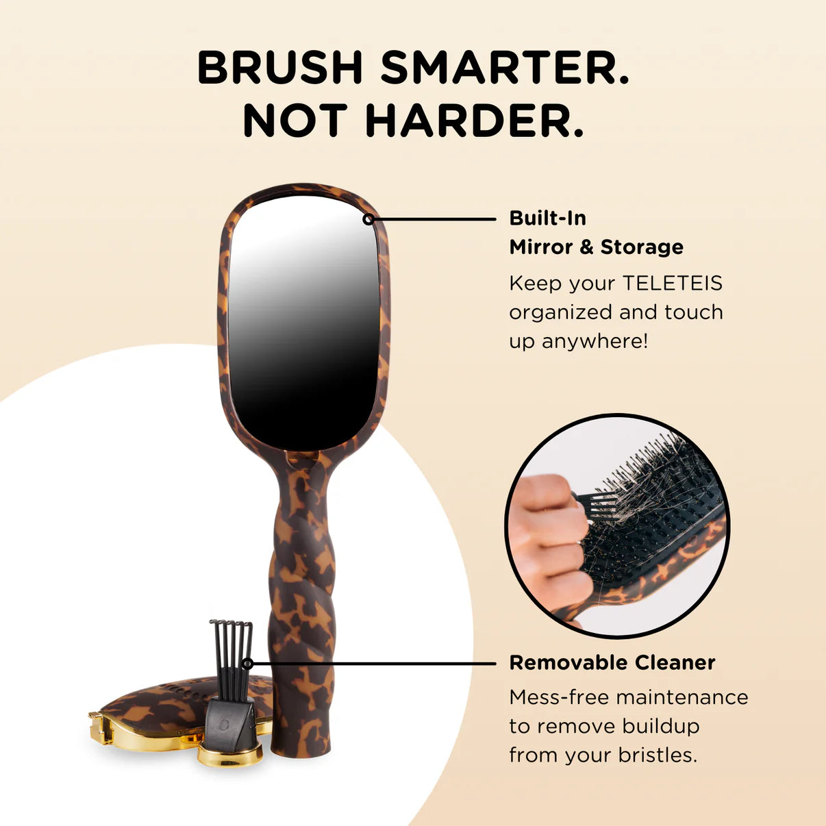 Teletie Boar Bristle Hair Brush