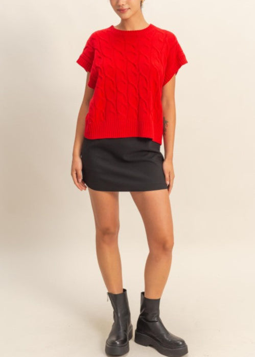 Oversized Knit Sweater Vest