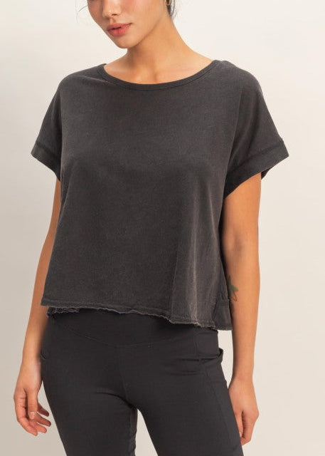 Acid Washed Open Back Top