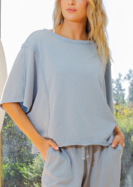 Mineral Washed Boxy Top