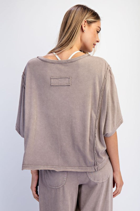Mineral Washed Boxy Top