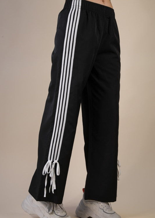 Side Ribbon Detail Jersey Pants