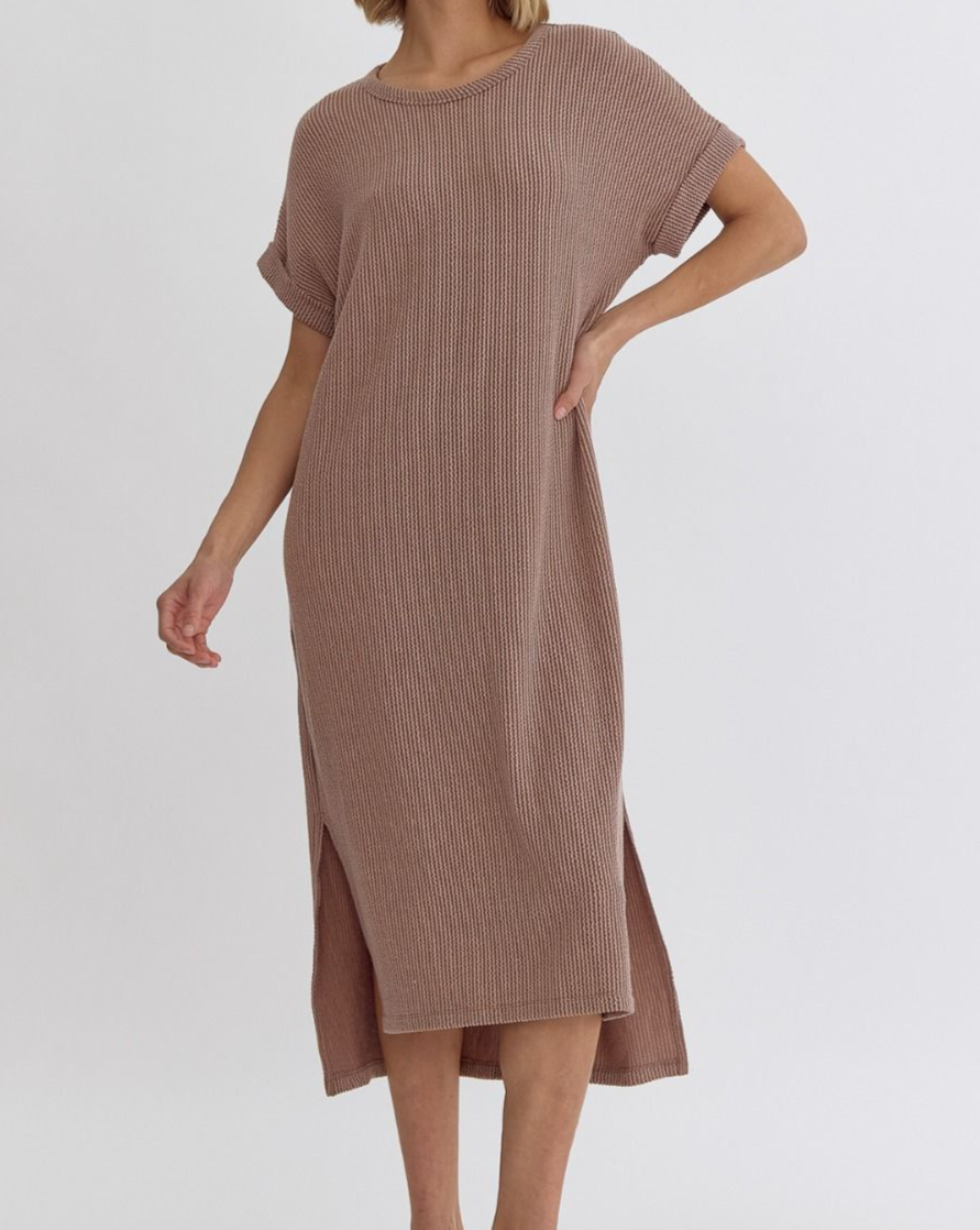 Ribbed Midi Dress