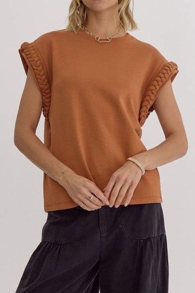 Braided Sleeve Top