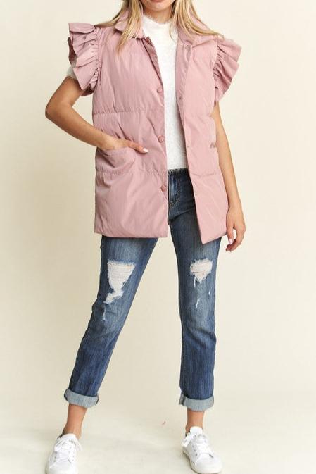 Ruffle Sleeve Vest